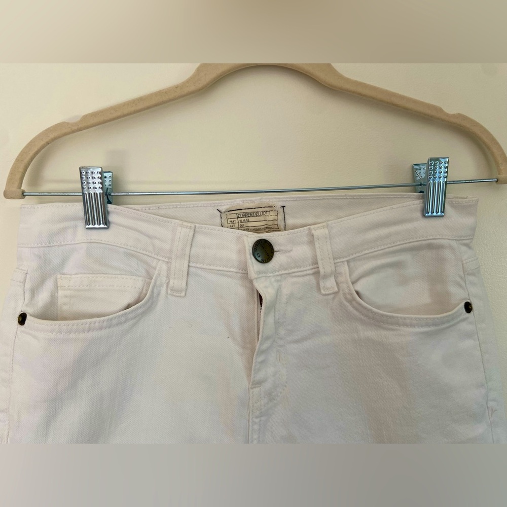 Current/Elliot white cropped denim
